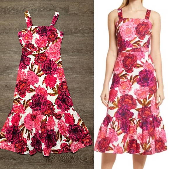 Women's Floral Print Flounce Hem
Midi Dress
SAM EDELMAN size 0 - Picture 1 of 12